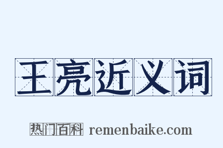 王亮近义词是什么意思的图片